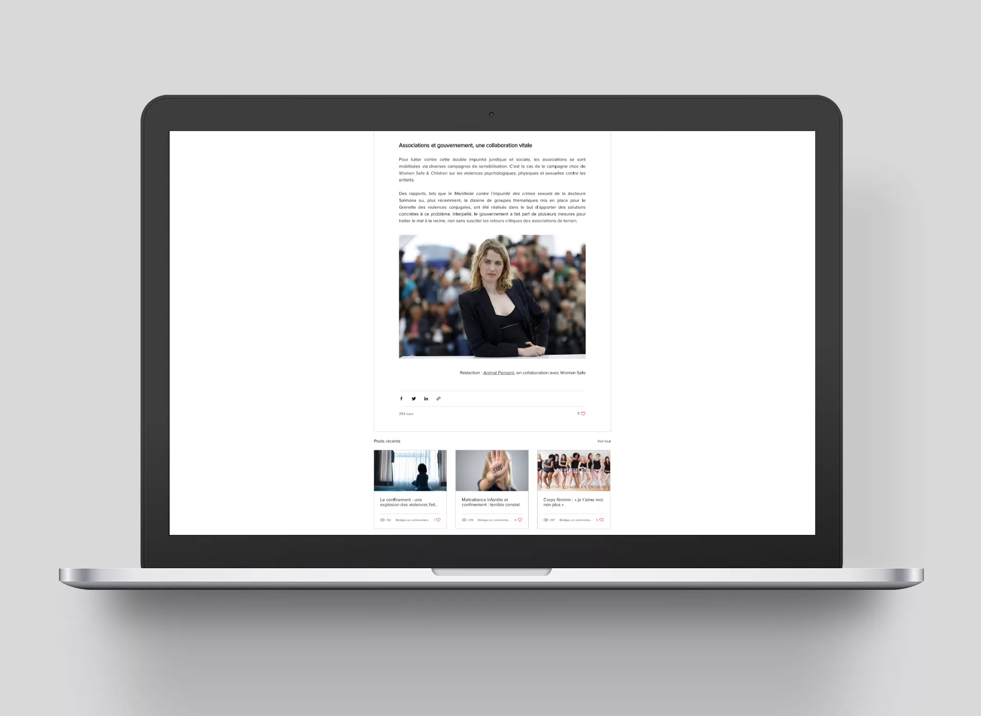 Animation éditoriale Women safe