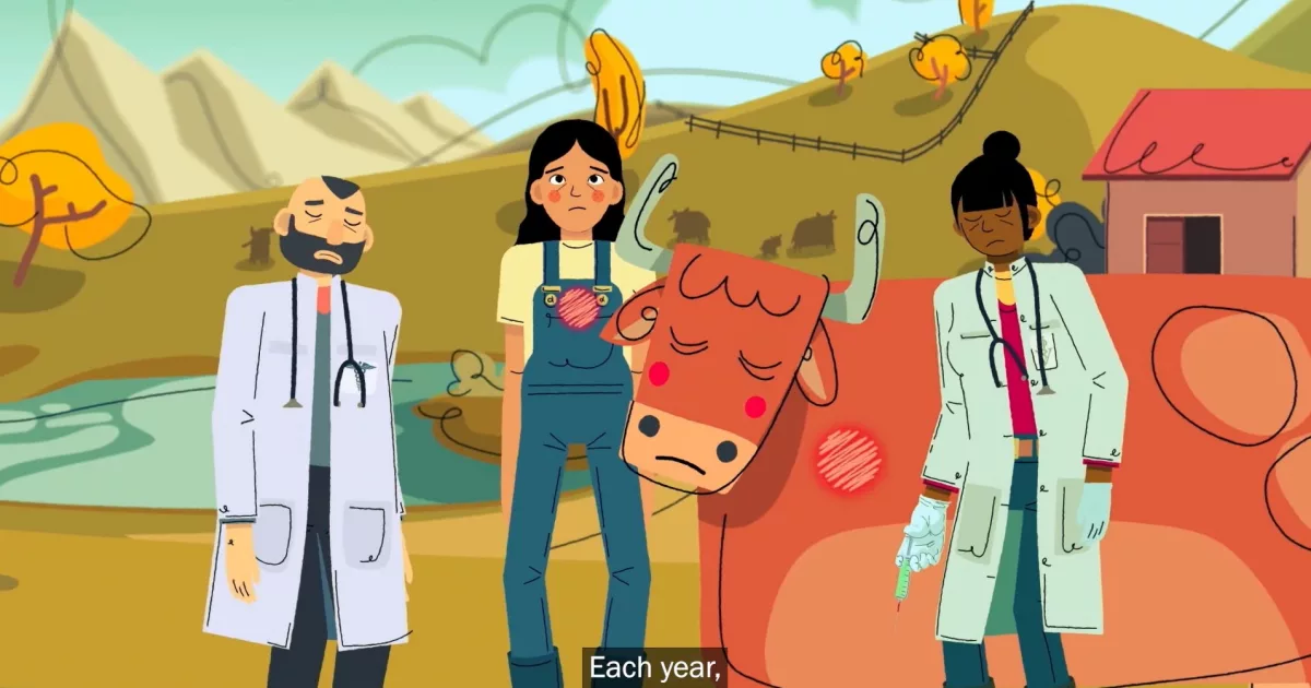 Un motion design produit par Animal pensant sur l’antibiorésistance