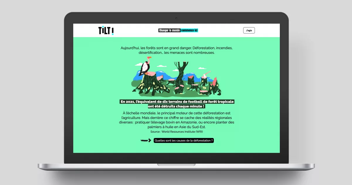Tilt | Landing page Forêts