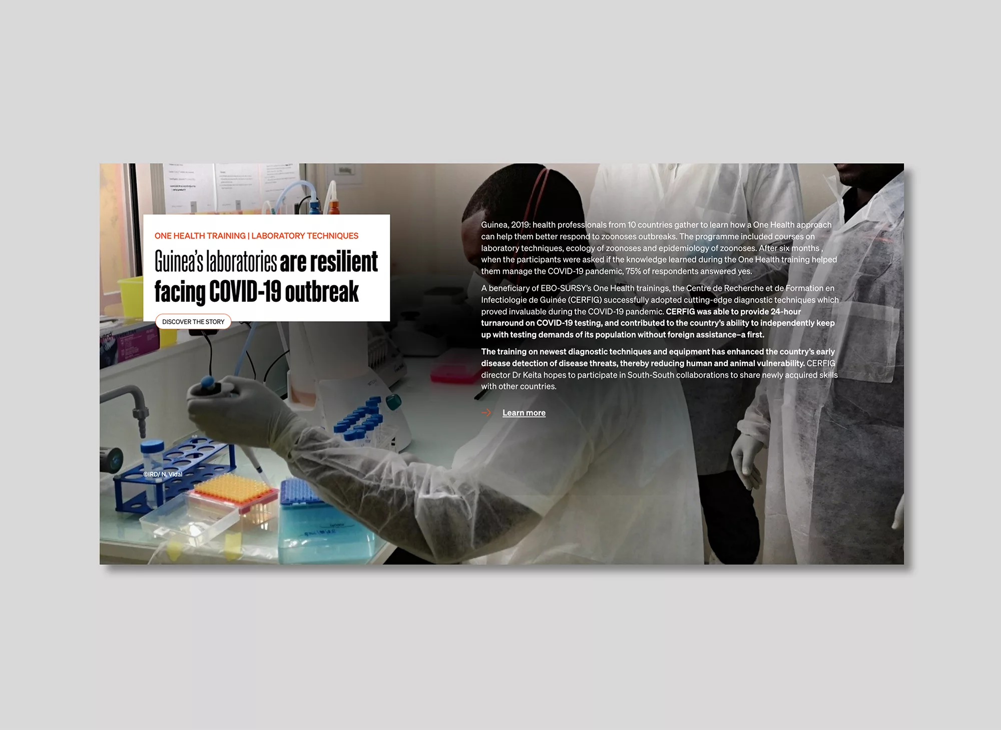 Telling the story of the EBO-SURSY project through scrolling